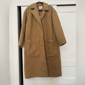 New with tags Size XL Full length camel colored coat